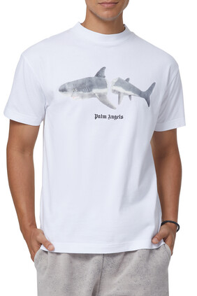 Shark-Print Logo T-Shirt